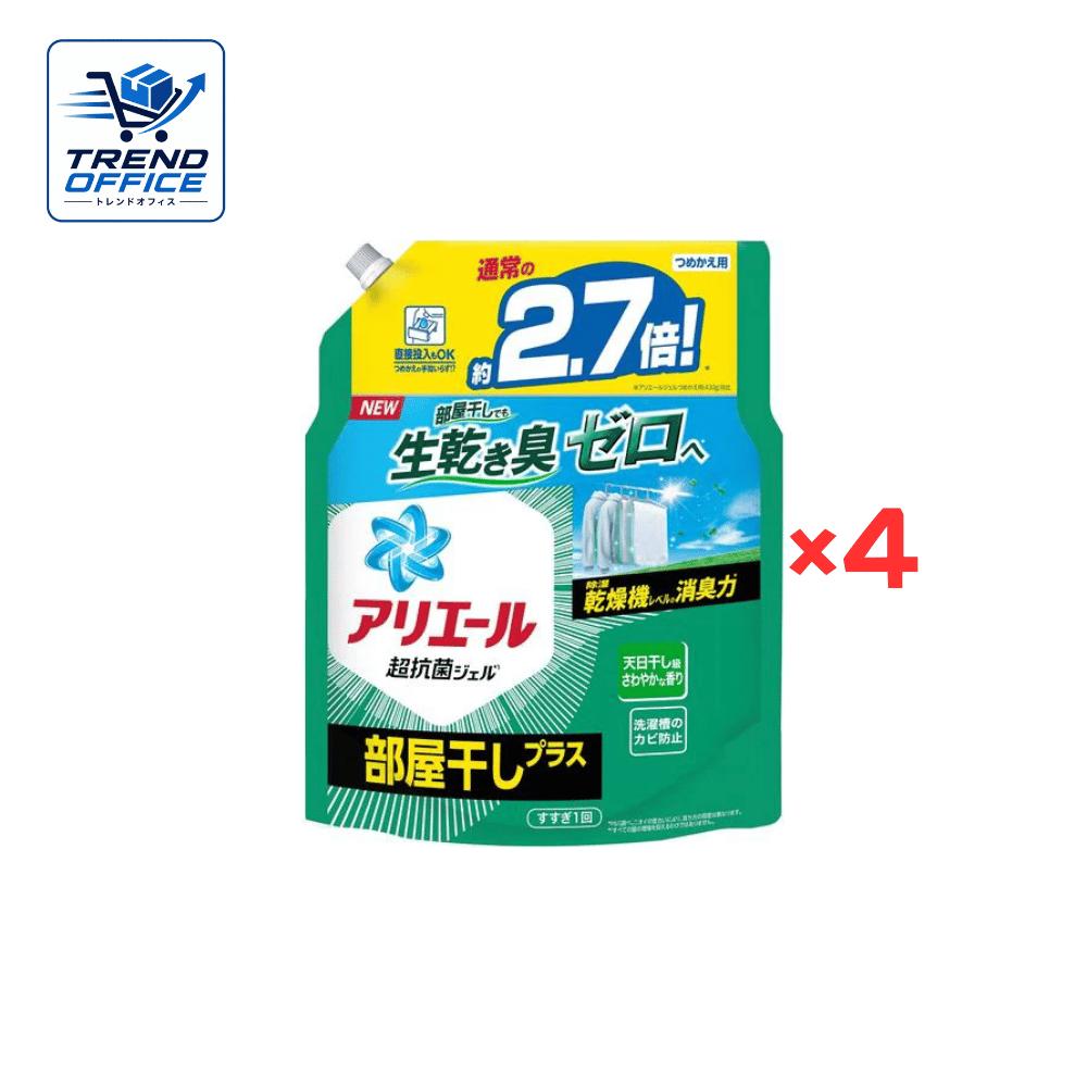 乐天商城 - 4袋セット アリエール 超抗菌ジェル 部屋干しプラス 超ジャンボ 詰め替え 1.16kg 東京南倉庫