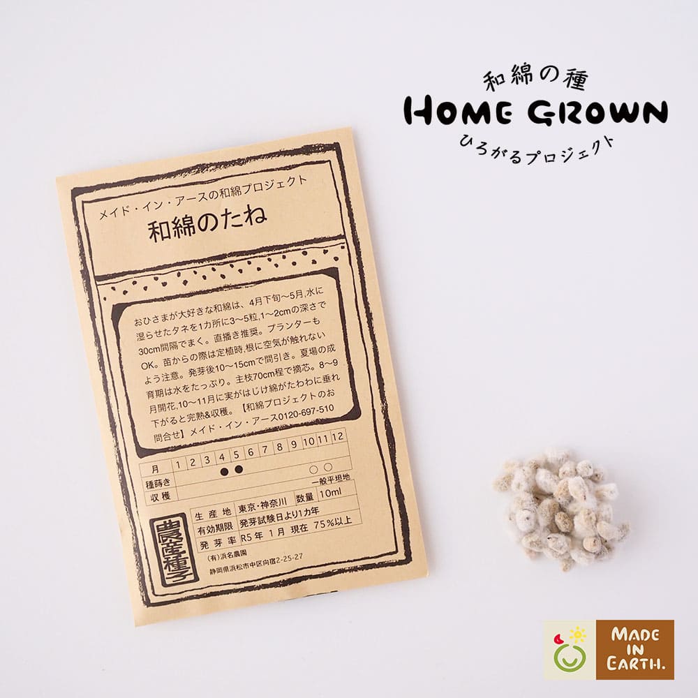 和綿のたね 和綿 日本 綿 コットン 種 タネ たね オーガニック 無農薬 無化学肥料 栽培 国産 春 種まき 花 収穫 プランタ ギフト【RCP】のサムネイル