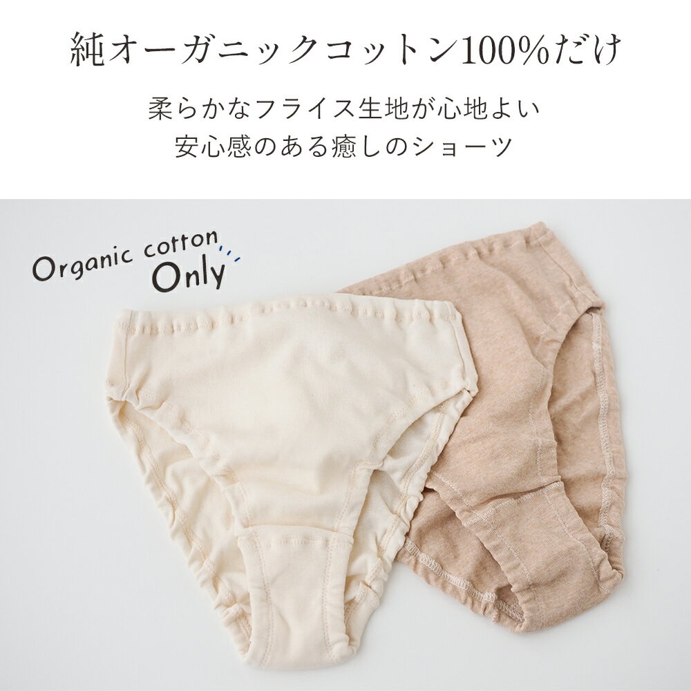 《純オーガニック＆ケア》 レディース 綿100 敏感肌 ［ レディースショーツ ］締め...