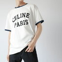 CELINE セリーヌ クルーネック 半袖 コットン Tシャツ メンズ 男 女 兼用 レディース ユニセックス 2X45M671Q ロゴ プレゼント シンプル ...