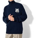 MAISON KITSUNE メゾンキツネ FOX HEAD タートルネック セーター メゾン キツネ ニット ネイビー メンズ LM00820 プレゼント 人...
