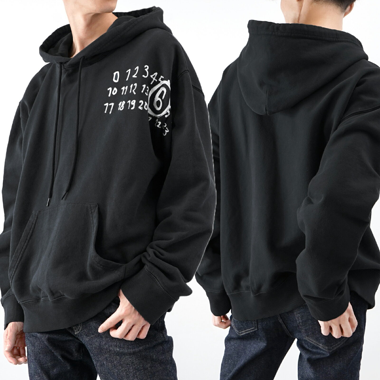 MM6 MAISON MARGIELA エムエムシックス スウェット パーカー フーディ SH2GU0012M25004 黒 ブラック メンズ レディース 男 ...