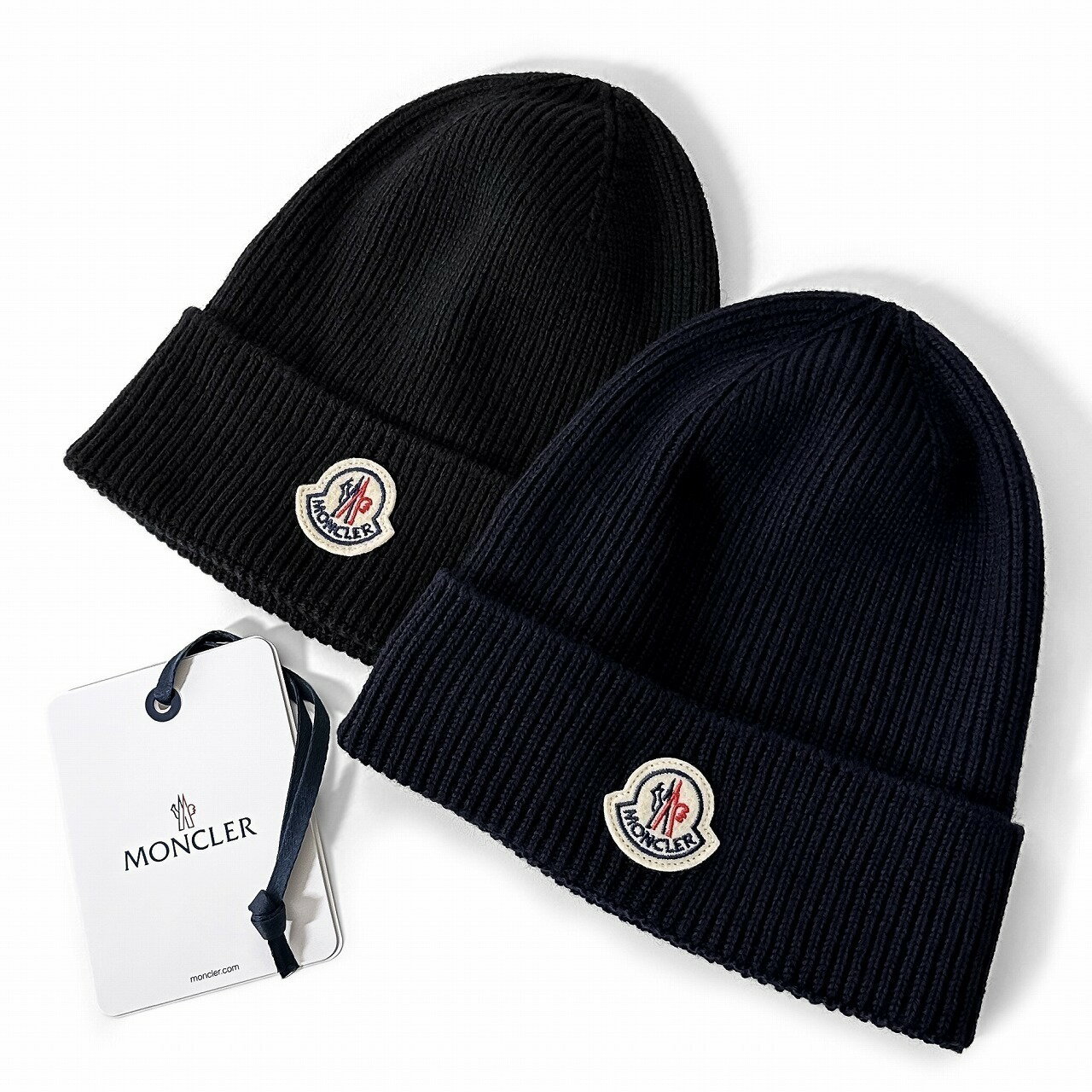 モンクレール ニット帽 メンズ MONCLER ウール ニット帽 モンクレール ニットキャップ メンズ ブラック 黒 男女兼用 3B70500 A9342 【返品送料無料】 【ラッピング無料】