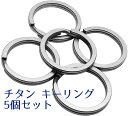 チタン キーリング 5個セット シンプル カラー:シルバー キーホルダー 手作り ハンドメイド 手芸 趣味 自作アクセサリー DIY 金属アレルギー対策 工作