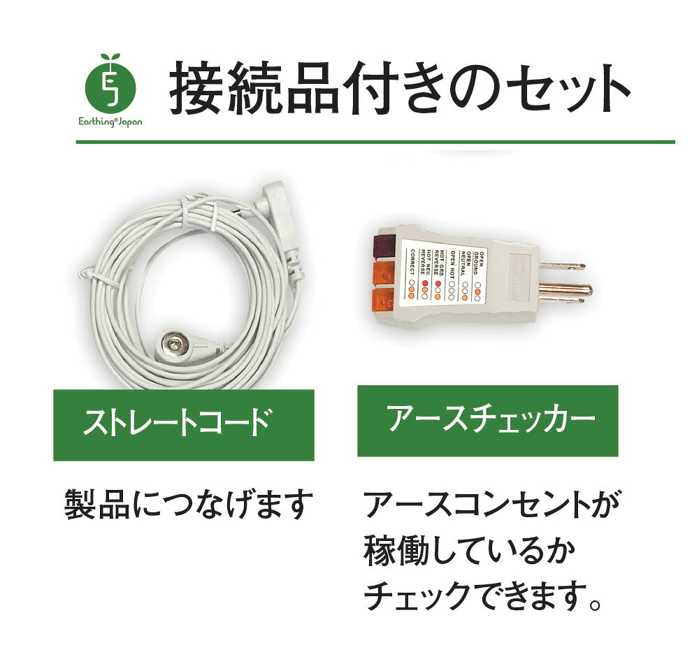 アーシングキルトパッド3点セット アースチェッカー コード付き [3]