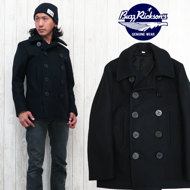 バズリクソンズ BUZZ RICKSON'S ピーコート 36oz ウールメルトン ミリタリー PEA-COAT BR11554