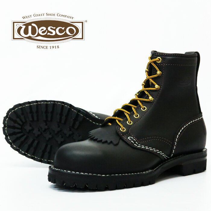 【即納在庫】 WESCO ウエスコ JOBMASTER Black Steel Toe ジョブマスター スティールトゥ 8inch レザー ワークブーツ