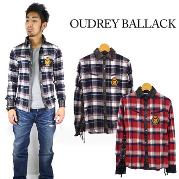 OUDREY BALLACK オードリーバラック ワッペンネルチェックシャツ