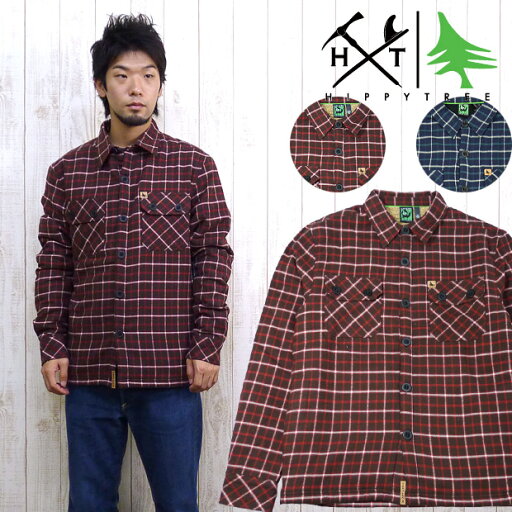 ヒッピーツリー HippyTree 長袖 チェック シャツ フランネル シェルパ ボア RIDGE FLANNEL ヒッピーツリー HippyTree 長袖 チェック シャツ フランネル シェルパ ボア RIDGE FLANNEL