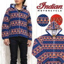 CfBA[^[TCN Indian Motorcycle WPbg R[fC t[fbg WbvAbv lCeBu _C CORDUROY HOODED ZIP PARKA IM11589