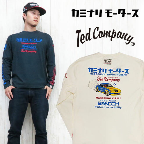 テッドマン TEDMAN 039 S カミナリ KAMINARI WEDS SPORT 長袖 Tシャツ 抜染プリント トリプルコラボ 「ダルマセリカ」 TDKMLT-07