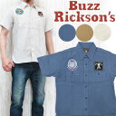 バズリクソンズ Buzz Rickson 039 s 半袖 コントラクターシャツ ミリタリー ヘリンボーン ワッペン ツイル SQUADRON BR37566