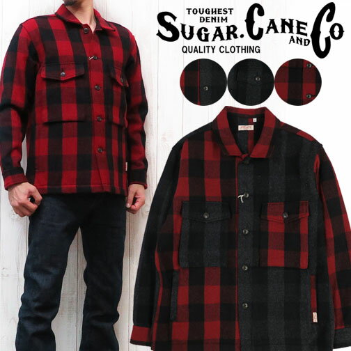 シュガーケーンライト SUGAR CANE LIGHT ウールチェック ユーティリティ ジャケット SC14035