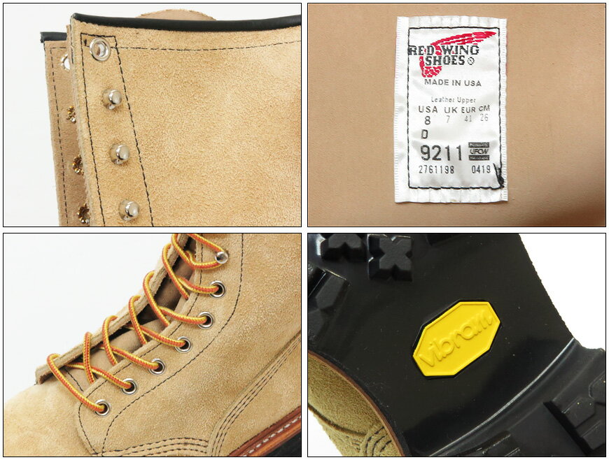 REDWINGレッドウィング9インチロガーレザーブーツTanBullhideRoughoutタンブルハイドラフアウトDワイズStyleNo.9211【2019年秋冬新作】