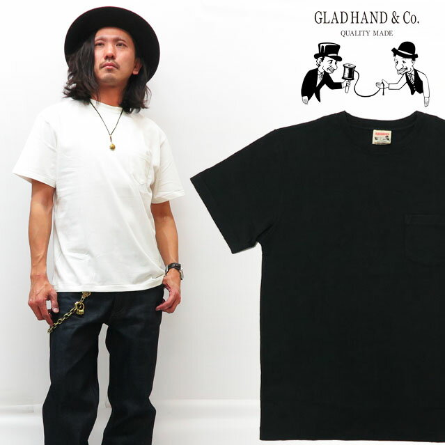 GLAD HAND グラッドハンド 半袖 Tシャツ クルーネック 胸ポケット 天竺生地 パックTee GLADHAND-20