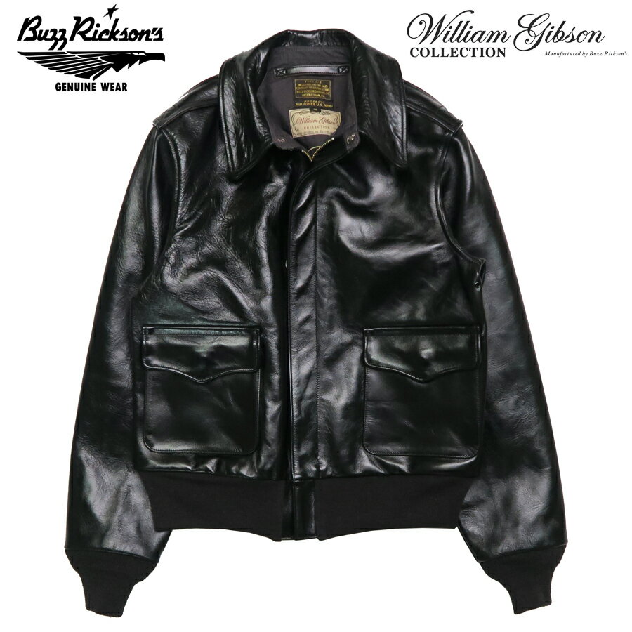 バズリクソンズ Buzz Rickson s William Gibson Black A-2 ブラック 馬革 フライト ジャケット ミリタリー BR80596