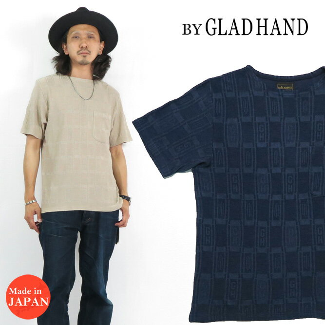 BY GLAD HAND バイ グラッドハンド 半袖 ボートネック ニット セーター コットン/レーヨン EMRIPE ROOM BYGH-21-SS-20