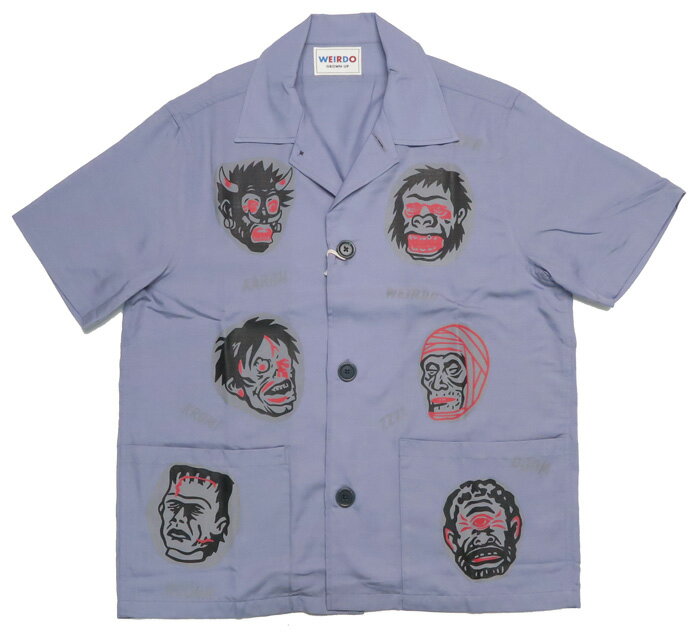 Weirdo 半袖シャツ ユニークデザイン WEIRDO 「WEIRDO」 半袖シャツ L ベージュ メンズ : ZOZOTOWN