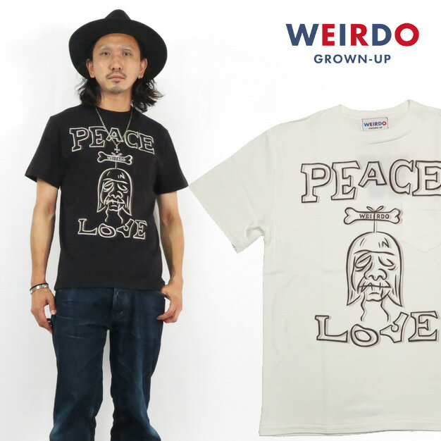 WEIRDO ウィアード 半袖 クルーネック ポケット Tシャツ SHRUNKEN HEAD GLAD HAND グラッドハンド WRD-21-SS-29