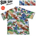 サンサーフ SUN SURF 半袖 レーヨン壁縮緬 ハワイアンシャツ 「ISLAND EAGLE」 POLYNESIAN SPORTSWEAR アロハシャツ SS38807