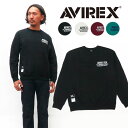 アビレックス トレーナー メンズ AVIREX アビレックス 長袖 ビッグロゴ クルーネック スウェット プリント 6193477