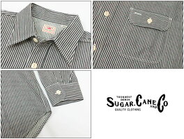 シュガーケーン SUGAR CANE 長袖 ヒッコリー ストライプ ワークシャツ SC27853 【2021年 春夏 新作】