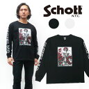 ショット 洋服 メンズ ショット Schott GRATEFUL DEAD グレイトフルデッド 長袖 Tシャツ Skull & Roses SCH3113103