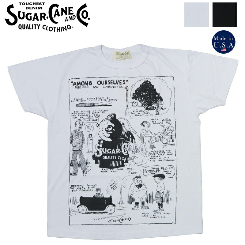 シュガーケーン SUGAR CANE 半袖 Tシャツ 1920's Cartoon Made in U.S.A SC79263