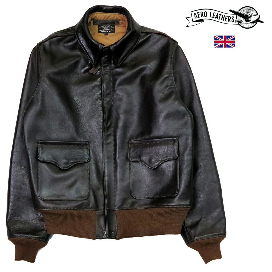 エアロレザー AERO LEATHER フライトジャケット A-2 10490 38-1711P AeroLeather Clothing Co, Beacon NY