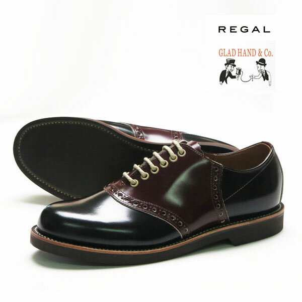 リーガル REGAL GLAD HAND リーガル グラッドハンド メンズ レザー サドルシューズ ブラック×ブラウン 紳士靴