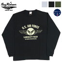 バズリクソンズ BUZZ RICKSON 039 S 長袖 Tシャツ LANGLEY FIELD プリント MADE IN USA BR69279