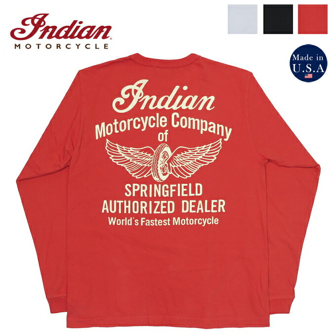 インディアンモーターサイクル Indian Motorcycle 長袖 プリント Tシャツ 