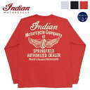 インディアンモーターサイクル Indian Motorcycle 長袖 プリント Tシャツ "FLYING WHEEL" Made in U.S.A IM69293