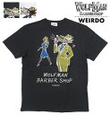 WOLFMAN×WEIRDO ウルフマン ウィアード 半袖 ヴィンテージ フロッキープリント Tシャツ BIG BAD WOLF - T-SHIRTS WRD-23-WM-01