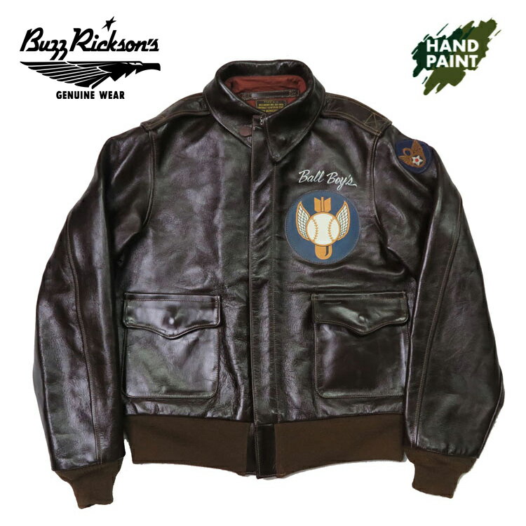 バズリクソンズ Buzz Rickson's A-2 フライトジャケット ROUGHWEAR CLOTHING CO. 511th BOMB.S.Q."BALL BOYS" ハンドペイント BR80628