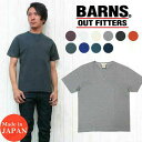 バーンズ BARNS Tシャツ 半袖 4本針縫