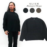 スリック SLICK 長袖 ラムウール サイドジップ プルオーバー ニット SLK5156411