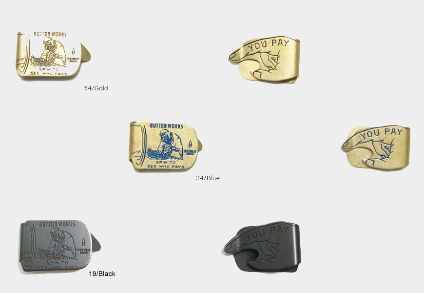 アースマーケットのバーンズ BARNS ボタンワークス マネークリップ BW-0012｜アングル2