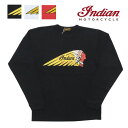 インディアンモーターサイクル Indian Motorcycle 長袖 プリント Tシャツ "INDIAN HEAD" IM69056