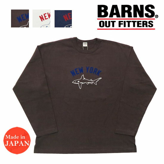 バーンズ BARNS 90's 9分袖 ビッグ Tシャツ プリント BR-22403
