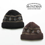 Mr.FATMAN ミスターファットマン スノーフレーク ショート ワッチ キャップ 雪柄 5223012