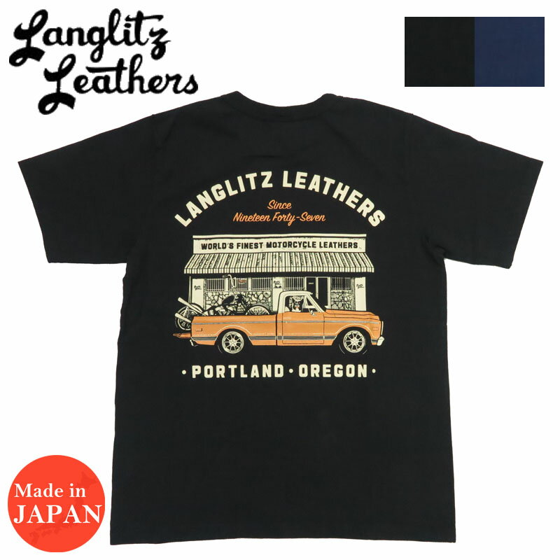 ラングリッツレザーズ Langlitz Leathers 半袖 Tシャツ プリント 日本製 LLC-003 Clem and Gem【2024年春夏新作】