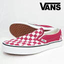 VANS バンズ CLASSIC SLIP-ON クラシック スリッポン スニーカー CHECK CHERRIE チェック シューズ ヴァンズ VN000BVZC9L