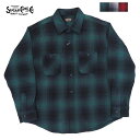 VK[P[ SUGARCANE  `FbN [NVc OMBRE PLAID HEAVY FLANNEL WORK SHIRT SC29176