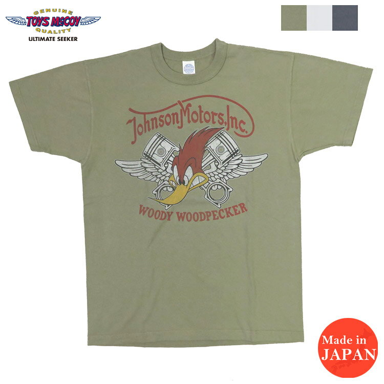 トイズマッコイ TOYS McCOY 半袖 Tシャツ WOODY ウッディ・ウッドペッカー WOODPECKER TEE " JOHNSON MOTORS " TMC2406【2024年春夏新作】