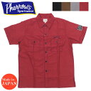 フェローズ PHERROW'S 半袖 コットン ワークシャツ「JACK'S INDUSTRIAL STEEL CO.」24S-PCBS1