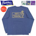 フェローズ PHERROW'S 長袖 Tシャツ プリント "PUDGY'S BUILDING SUPPLY" 24S-PLT3