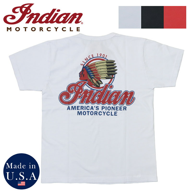 インディアンモーターサイクル Indian Motorcycle 半袖 プリント Tシャツ 