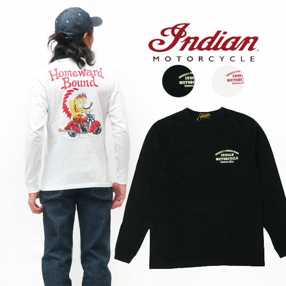 インディアンモーターサイクル Indian Motorcycle 長袖 プリント Tシャツ 