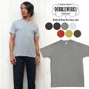 ダブルワークス DUBBLE WORKS VネックTシャツ 半袖 Vネック 33009 無地Tee